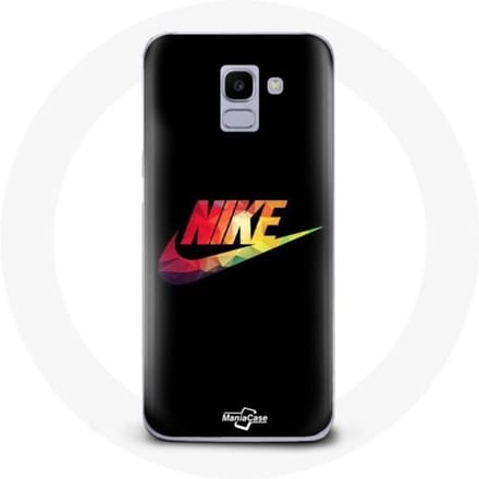 Coque pour Samsung Galaxy A6 2018 Nike Logo Couleur fond noir