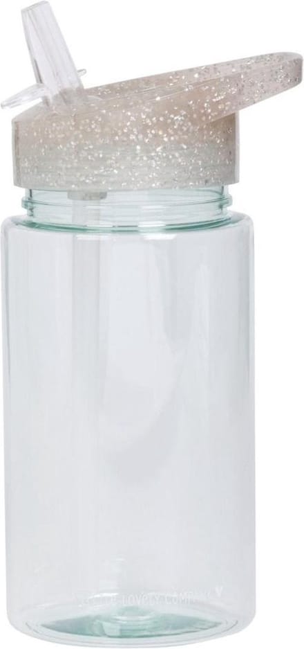 A Little Lovely Company - Drinkfles drinkbus - Glitter - zilver