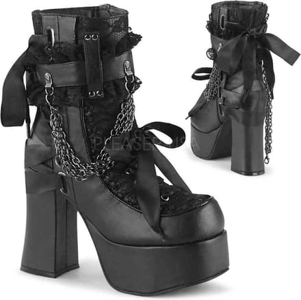 Demonia Enkellaars -41 Shoes- CHARADE-110 Zwart