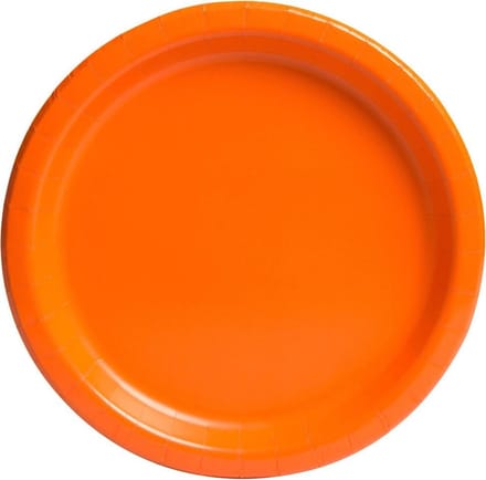 Oranje Borden Rond 23cm 16st