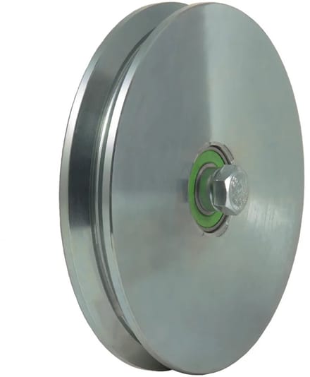 200 mm V-groefschijf met 2 kogellagers