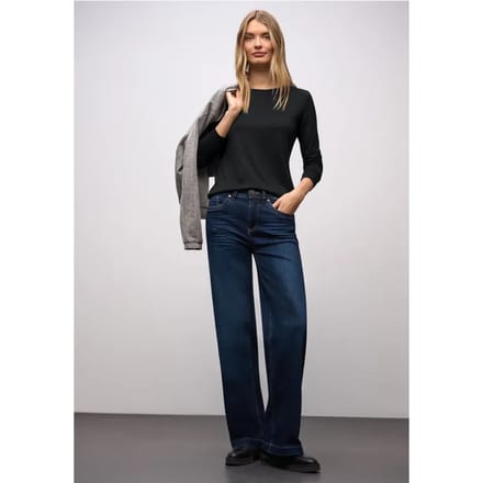 Basic shirt met ronde hals