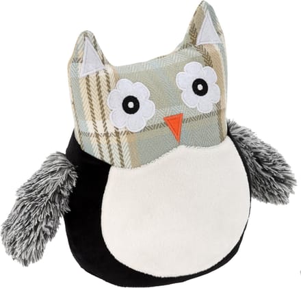 H&S Collection Deurstopper - uil - 24 x 14 x 23 cm - polyester - dieren thema deurstoppers