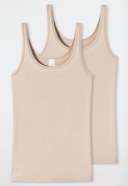 Tops met spaghettibandjes, set van 2, zandkleur - Modal Essentials 42