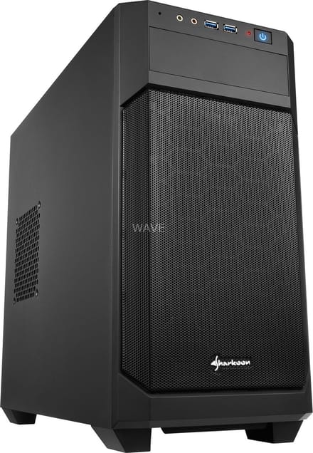 Sharkoon V1000 - miditower - micro-ATX - Case - Miditower - Zwart