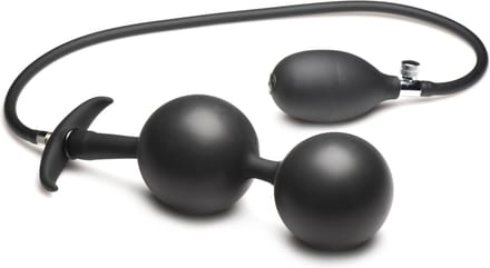 Opblaasbare Siliconen Anaal Plug - Zwart