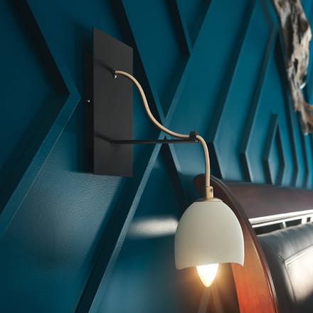 Lisa McDennon by Hinkley LED Wandlamp Nula | 1X E14 Max 40W | Shell White & Luxe Gold
