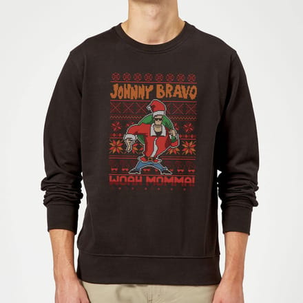Johnny Bravo Kerstmis Trui - Zwart - M