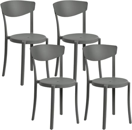 VIESTE - Tuinstoel set van 4 - Donkergrijs