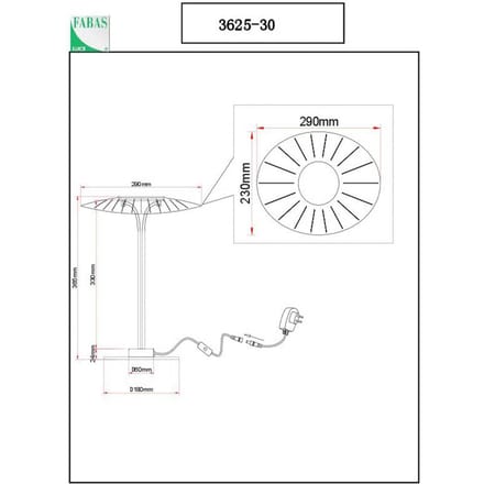 Fabas Luce LED tafellamp Vela, wit/transparant, 36cm, acryl, dimmer