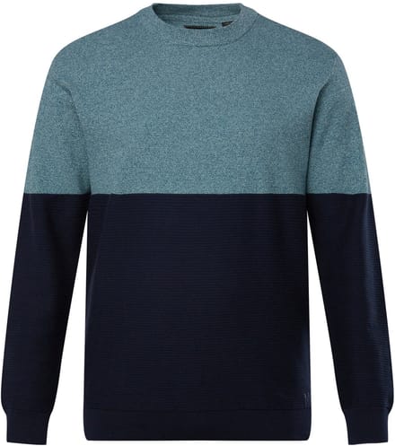 Men Plus - Heren - Trui strepen - Navy blauw - Maat L