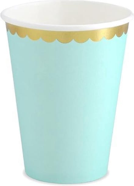 PartyDeco Bekers Mint pk/6