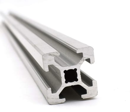 Aluminium Profiel 20x20 met Sleuf 6mm - 1000 mm Lengte