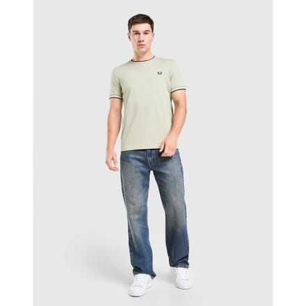 Fred Perry Twin Tipped T-Shirt - Groen- Heren, Groen XXL