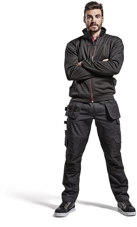 Blaklader Service Werkbroek stretch 1496-1330 - Mannen - Zwart/Rood - 48