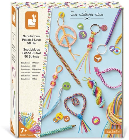 Janod - Les Ateliers Déco - Peace & Love scoubidous