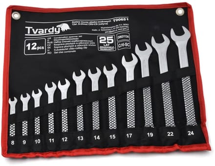 Tvardy 12-delige steeksleutelset - CRV staal - 8-24 mm - Satijn afwerking - Koud gesmeed