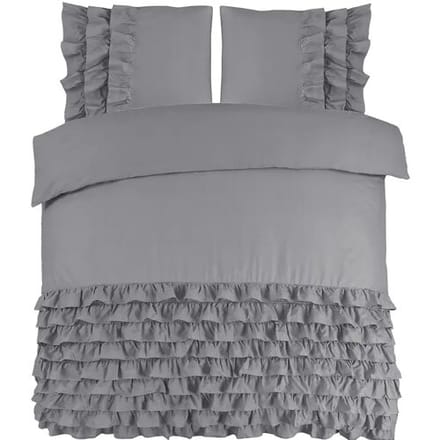Dreamhouse Dekbedovertrek Cyprus Grijs - Eenpersoons 140 x 200/220 cm + 1 kussensloop