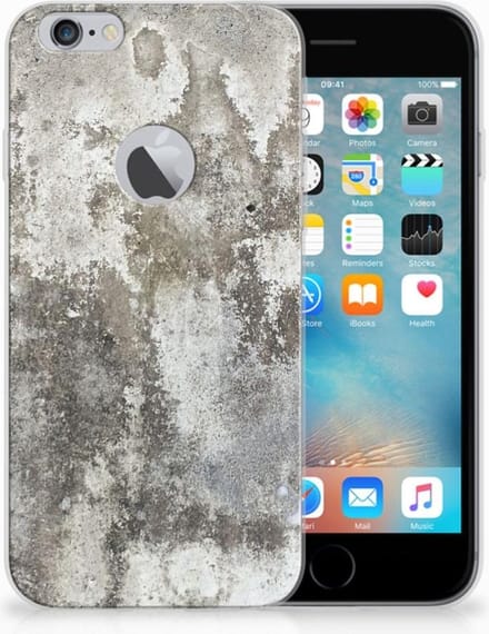 Apple iPhone 6 Plus | 6s Plus TPU Siliconen Hoesje Beton Print