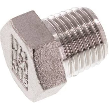 Plug R1/4" RVS met Buitenzeskant 16bar [5 Stuks]