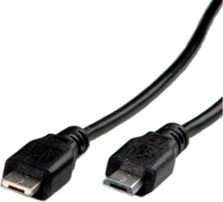 ROLINE USB 2.0 Kabel, Micro USB A Male - Micro USB B Male, 1,8m