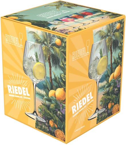 Riedel Summer Drinks Cocktail Set, set van 4, cocktailglas, longdrinkglas, kristalglas, 550 ml, 5515/27