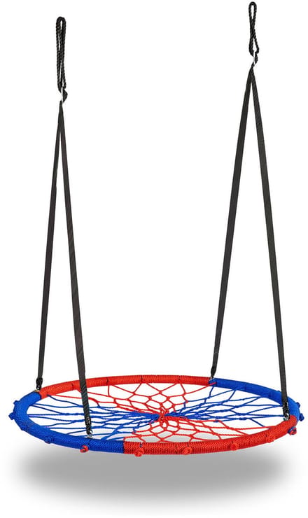 Nestschommel SWINGO 95 cm blauw-rood + Spiderman bal