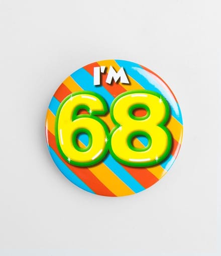 Paper Dreams Button Sarah 50 jaar - 55mm