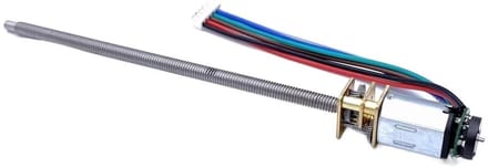 Motor met Lange As - DC Motor Versnellingsmotor - Robotica Projecten - Magnetische Encoder - M4 x 100 MM - Zilver