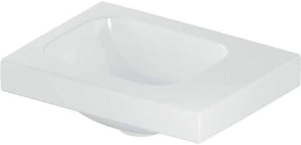 Fonteintje - Wastafel Handdouche - Kleine Ruimtes - Asymmetrisch Design - 38 cm breed - Wit