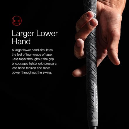 Golfgreep - Golfclubhandgreep - Verbeterde Golfprestaties - Grotere Onderhand Diameter - Midsize - Donkeroranje Wit