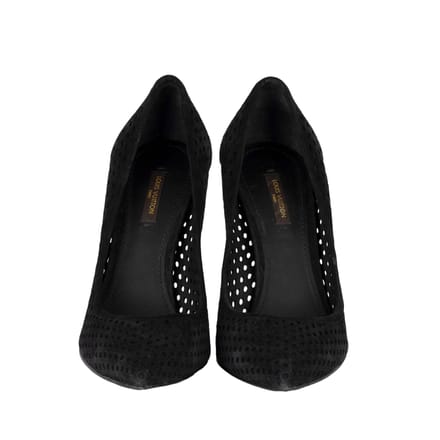 Louis Vuitton Geperforeerde Suède Eyeline Pumps - '10s