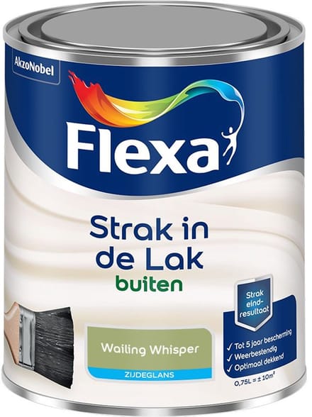 Flexa - Strak In De Lak Buitenlak Zijdeglans - Wailing Whisper - Mengverf - 750 Ml