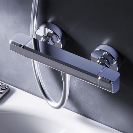 AM.PM Flash - Thermostatische Douchekraan - Mengkraan - 150 mm Hartafstand - Messing - Chroom