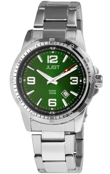 JUST herenhorloge roestvrij staal Colby, datumweergave