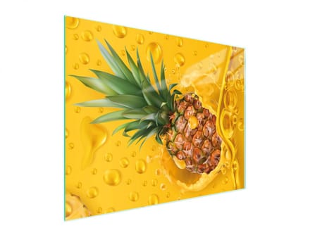 TMK ArtDeko Serie - Glazen Snijplank - 52x40cm - Ananas - Antislip - UV-Print