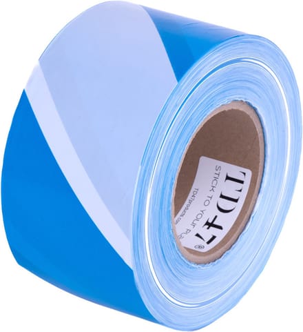 TD47 Afzetlint Blauw/Wit 75mm x 250m