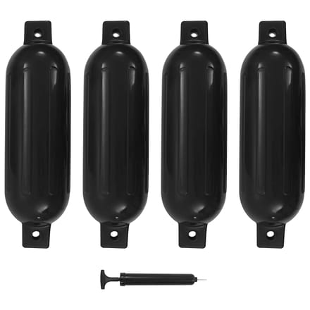 vidaXL - Bootstootkussens - 4 - st - Ø - 14x50 - cm - PVC - zwart