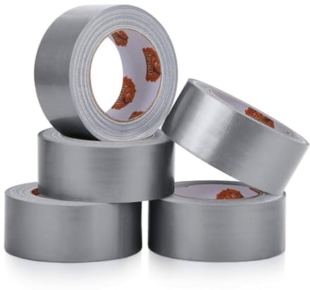 Zelfklevende tape 48 mm x 27 m, 5 rollen, grijs, zilver