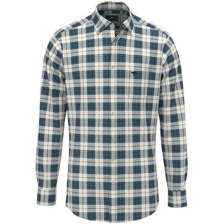 Fynch-Hatton Overhemd Modern Check Mix Button Down Grasgroen / male