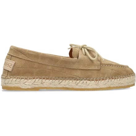 Shabbies Amsterdam - Elche Cruise Espadrille Suède Zand - Maat 38