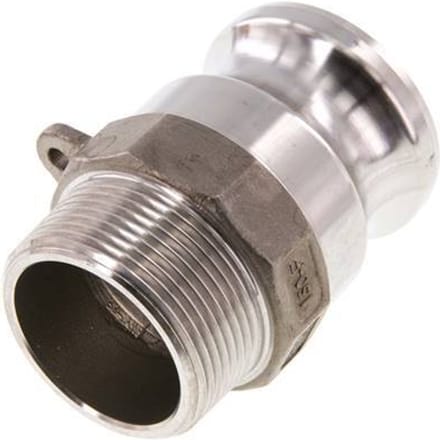 Camlock DN 40 (1 1/2'') Koppeling RvsR 1 1/2'' met buitendraad Type F MIL-C-27487