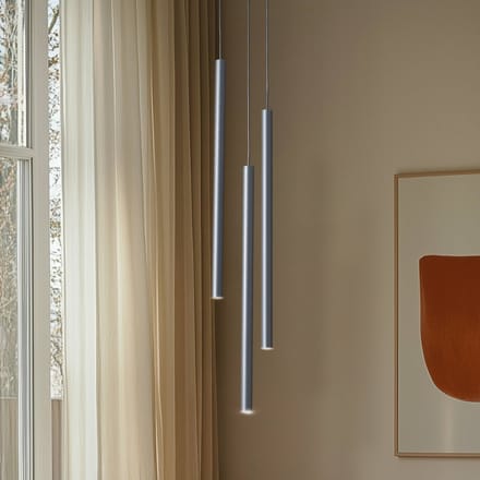SIGMA Hanglamp Sopel 3, antraciet, rond, 3-lamps, staal, G9