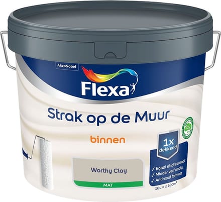 Flexa - Strak Op De Muur Binnen Mat - Worthy Clay - Mengverf - 10 L