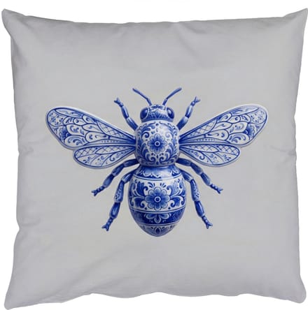 Sierkussens - Kussentjes Woonkamer - 40x40 cm - Bij - Modern - Delfts - Blauw