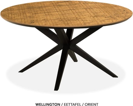 Maxfurn - Eettafel rond met verjongde rand | Zeer krasvast | Kleur: Orient | diameter 150cm