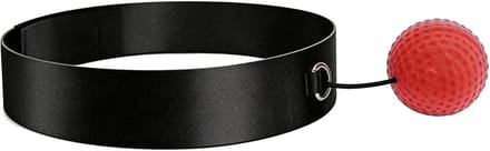 Boksbal Hoofdband Set - Trainingsbal Ponsbal - Verbeter Snelheid Reactie - Zacht Veilig Rubber - Verstelbaar - Rood