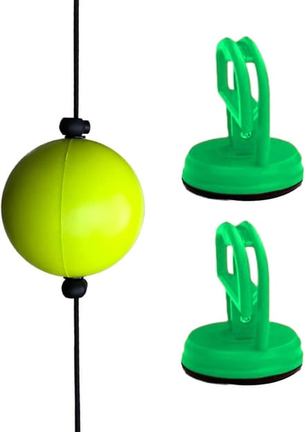 Boksreflexbal - Trainingsbal - Verbeter Coördinatie - Zuignap Bevestiging - 2.5 Meter Touw - Zwart