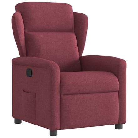 vidaXL - Fauteuil - verstelbaar - stof - wijnrood