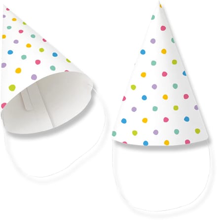 BTH - Feest Hoedjes - Dots - Stippen - Verjaardag Versiering - Feest - Decoratie - Hoedjes - 6 Stuks